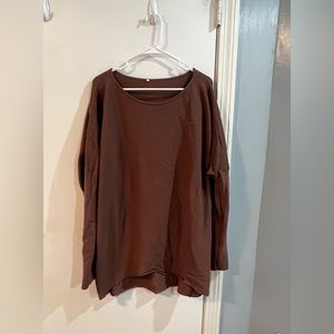 Tunic length dolman sweater